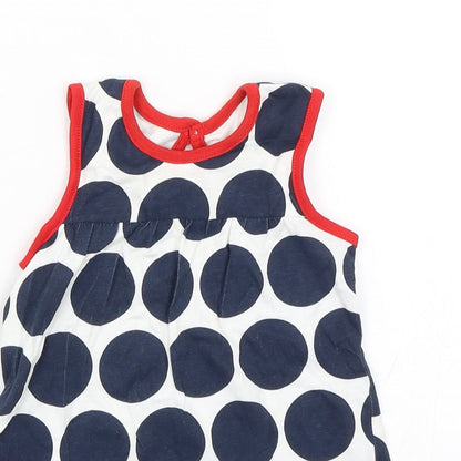 George Girls Blue Polka Dot  Tank Dress  Size 9-12 Months