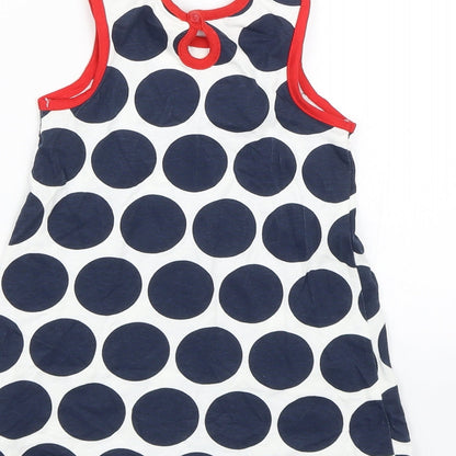 George Girls Blue Polka Dot  Tank Dress  Size 9-12 Months