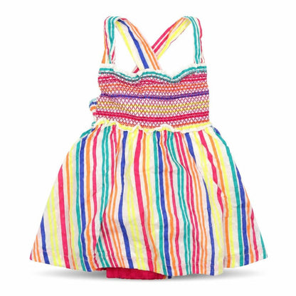 George Girls Multicoloured Striped  Tank Dress  Size 12-18 Months