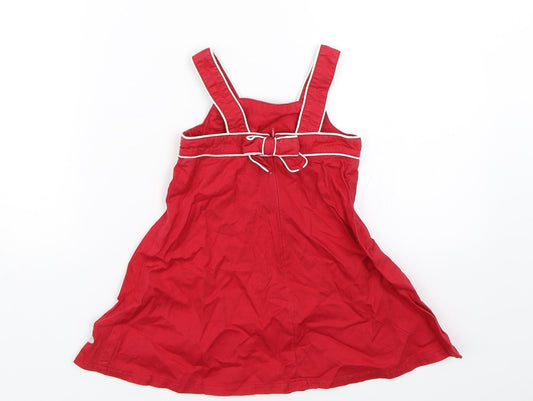 Topalina Girls Red   Tank Dress  Size 12 Months