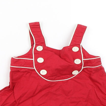 Topalina Girls Red   Tank Dress  Size 12 Months