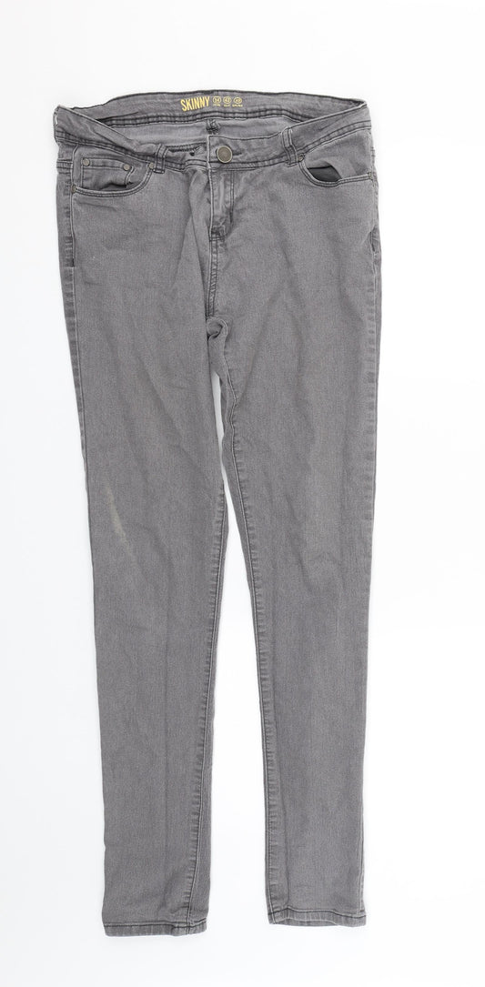 Denim co Womens Grey  Denim Skinny Jeans Size 14 L30 in
