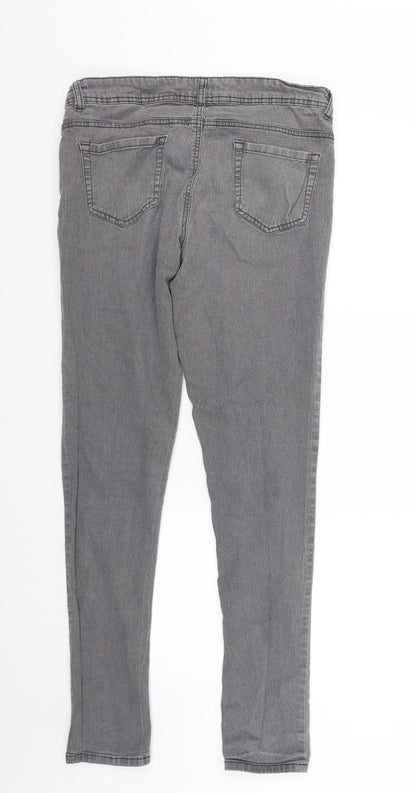 Denim co Womens Grey  Denim Skinny Jeans Size 14 L30 in