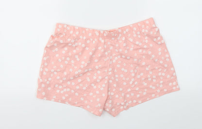 F&F Womens Orange Floral  Cut-Off Shorts Size 12 - Stretch waistband