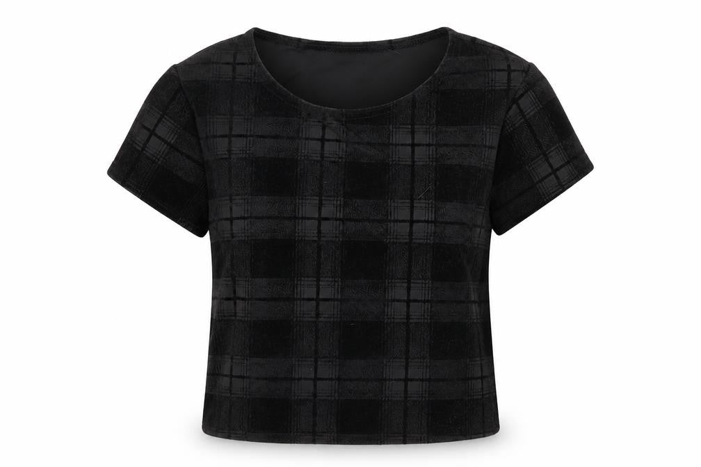 Womens UK Size 8 Preworn Black Basic T-Shirt