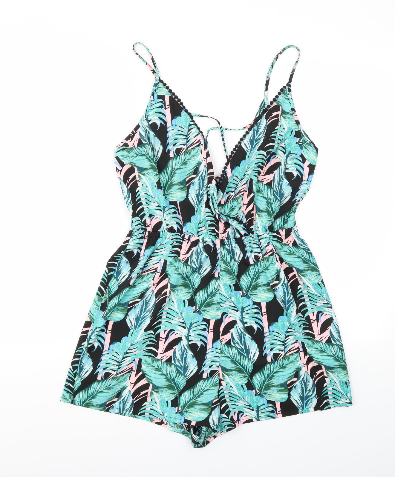 New Look Womens Multicoloured Floral  Jumpsuit One-Piece Size M