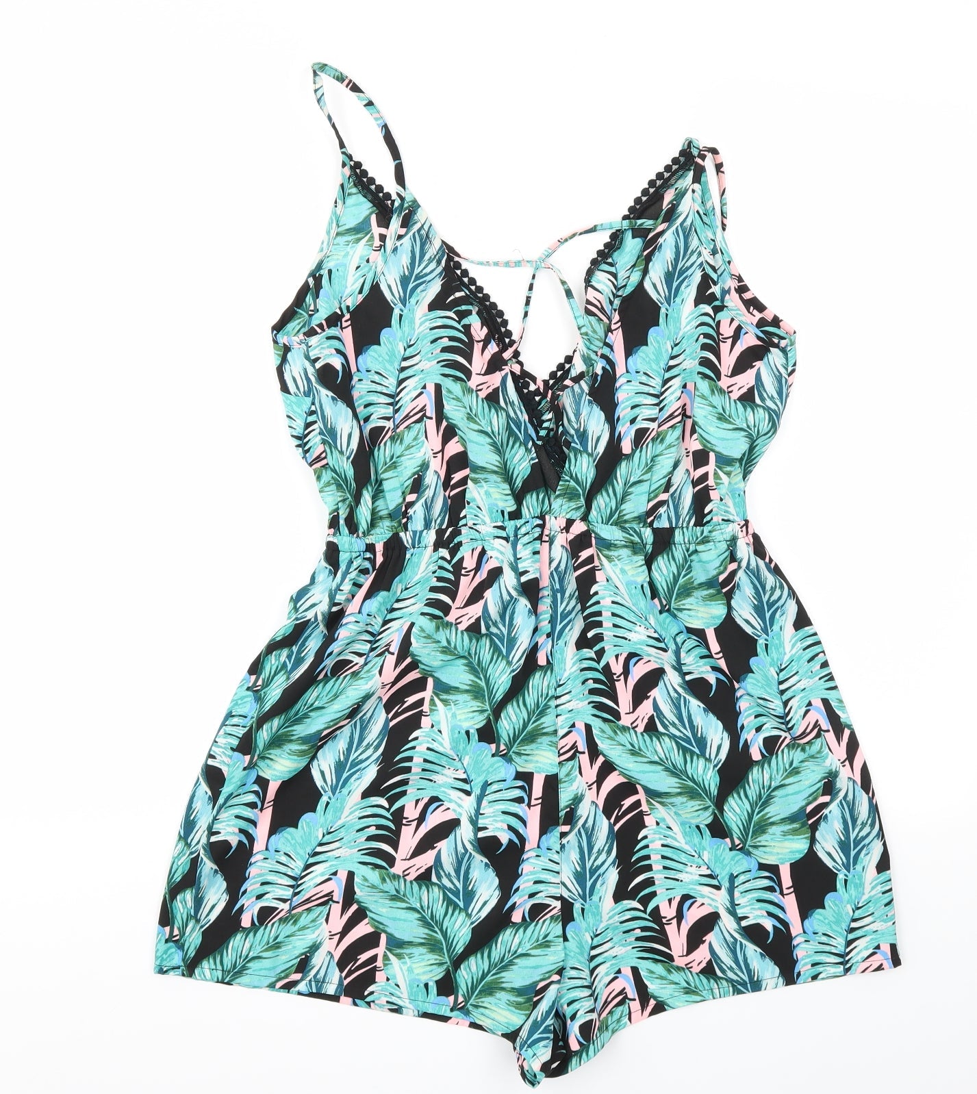 New Look Womens Multicoloured Floral  Jumpsuit One-Piece Size M