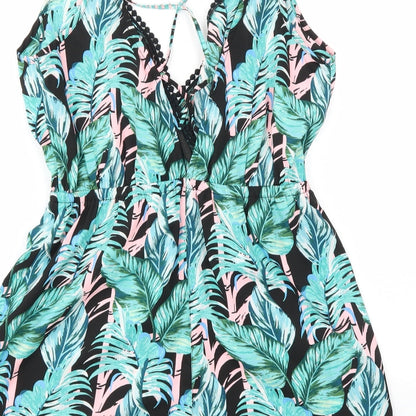 New Look Womens Multicoloured Floral  Jumpsuit One-Piece Size M