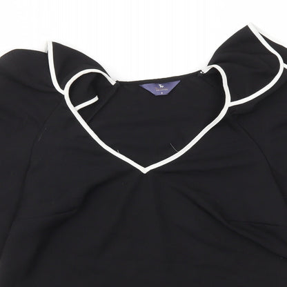 TU Womens Black   Basic Blouse Size 8
