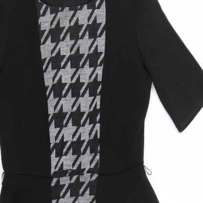 Per Una Womens Grey Argyle/Diamond  Fit & Flare  Size 12