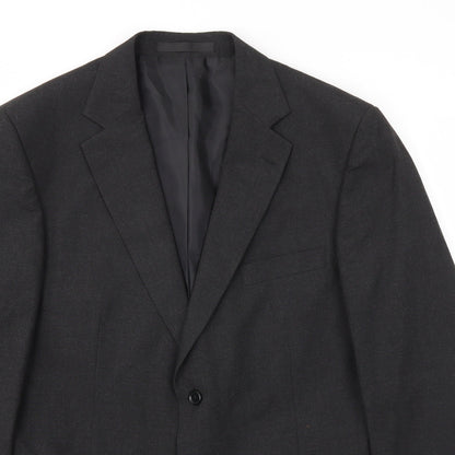 M&S Mens Black Houndstooth  Jacket Blazer Size 42