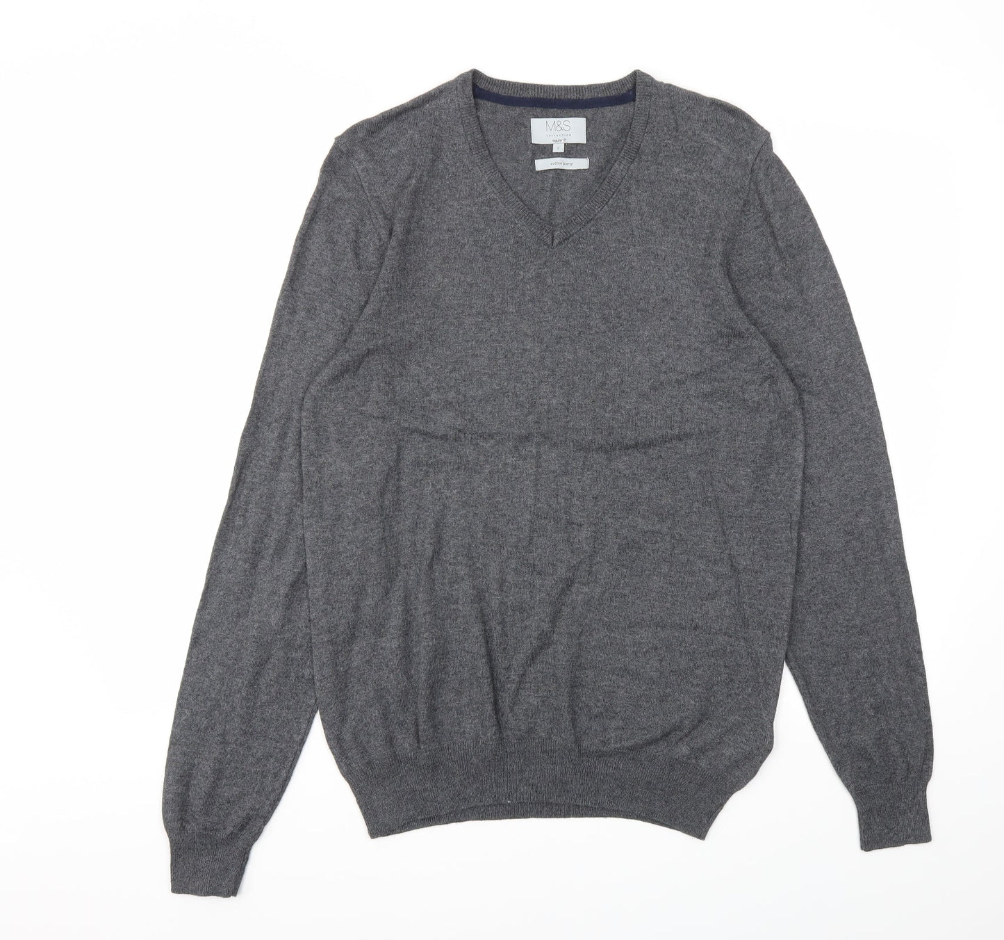 Mens UK Size S M&S Grey Pullover Sweatshirt