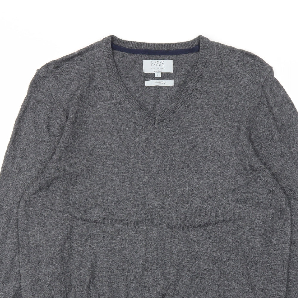 Mens UK Size S M&S Grey Pullover Sweatshirt