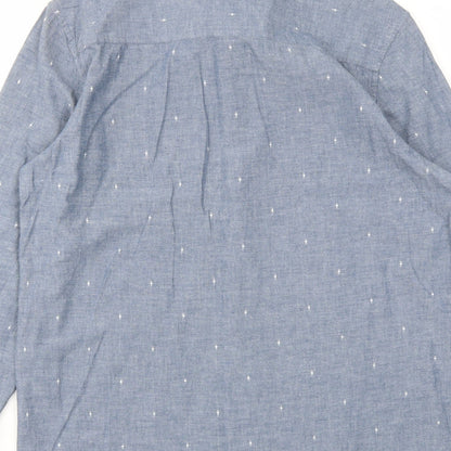 Topman Mens Blue    Button-Up Size M
