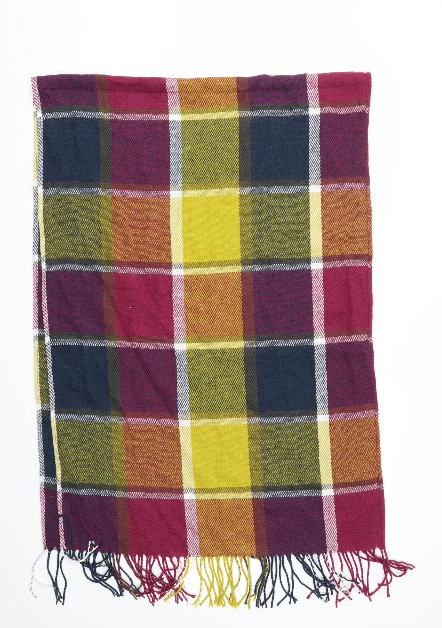 Preworn Unisex Multicoloured Check   Scarf