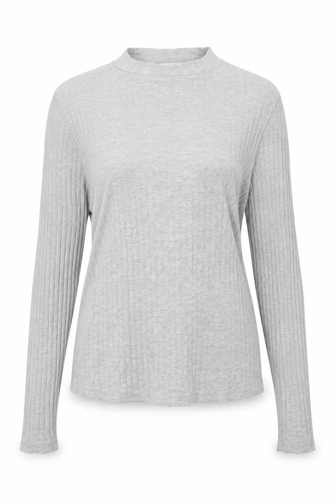 Womens UK Size 10 River Island Grey Basic T-Shirt