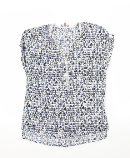 Womens UK Size 8 Phase Eight Blue Basic Blouse