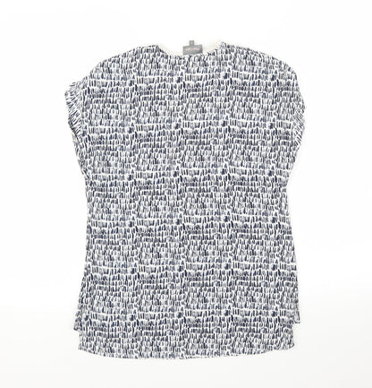Womens UK Size 8 Phase Eight Blue Basic Blouse