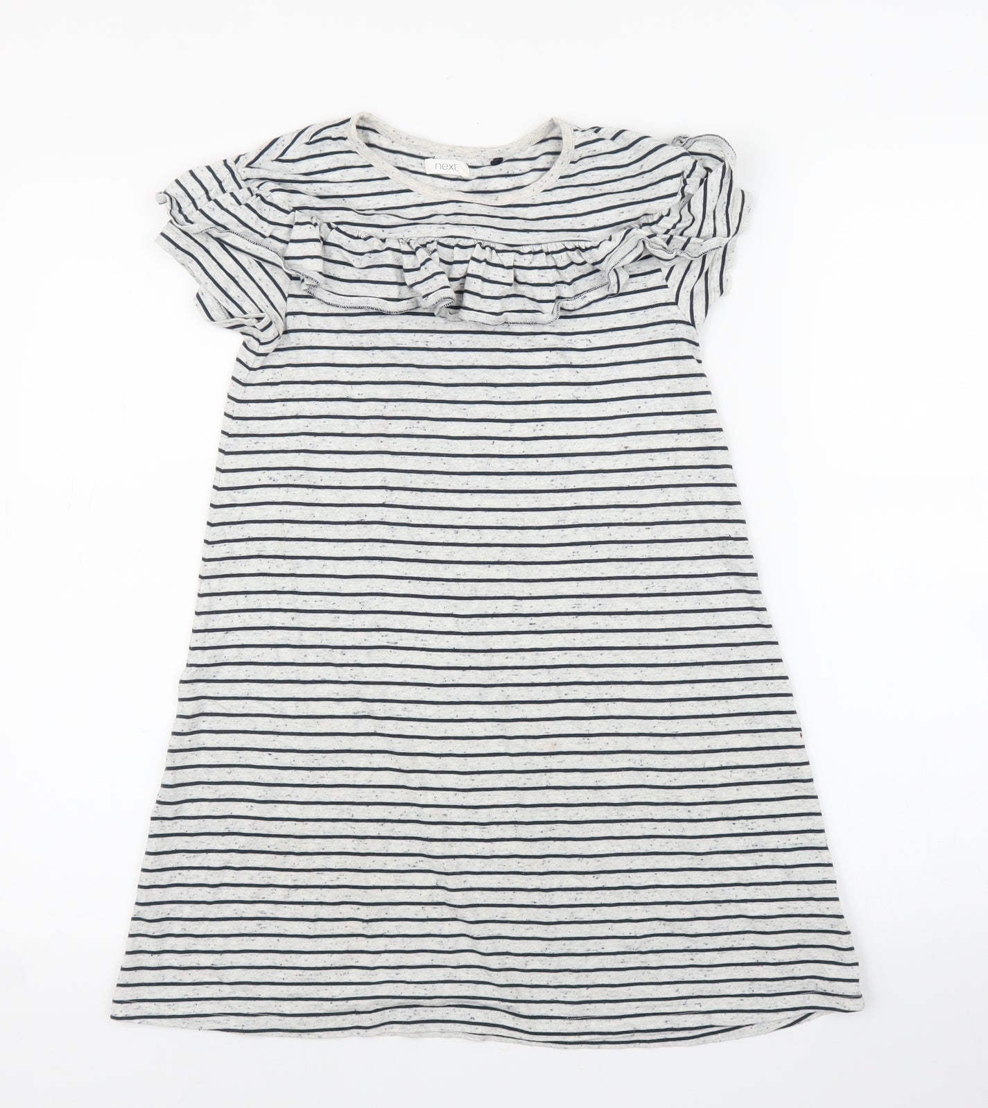 NEXT Girls Grey Striped  A-Line  Size 9 Years