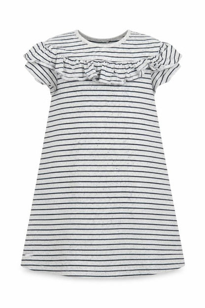 Next Girls Grey Striped  A-Line  Size 9 Years