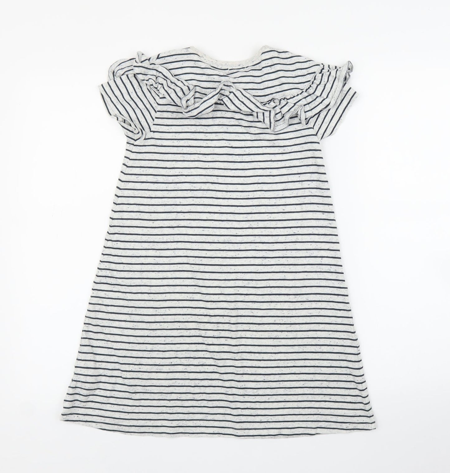 NEXT Girls Grey Striped  A-Line  Size 9 Years
