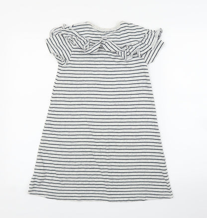 NEXT Girls Grey Striped  A-Line  Size 9 Years