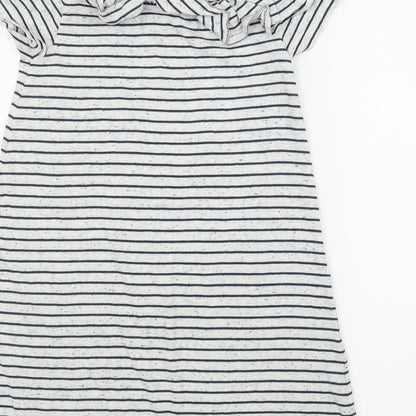 NEXT Girls Grey Striped  A-Line  Size 9 Years