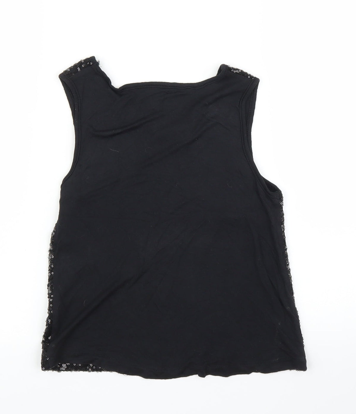 Back view of Young Dimension girls’ black basic blouse, size 11, years