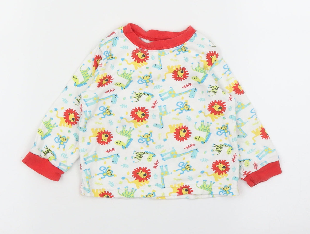 Additional front view of George boys’ white basic t-shirt, size 9-12, months
