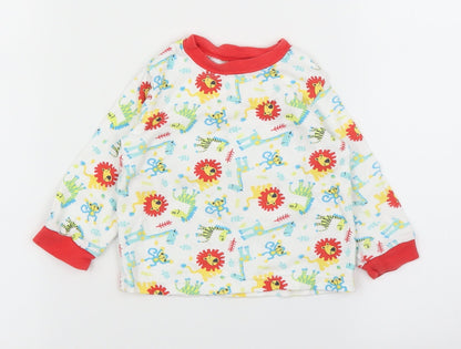 Additional front view of George boys’ white basic t-shirt, size 9-12, months