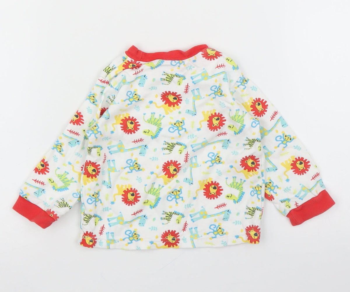 Back view of George boys’ white basic t-shirt, size 9-12, months