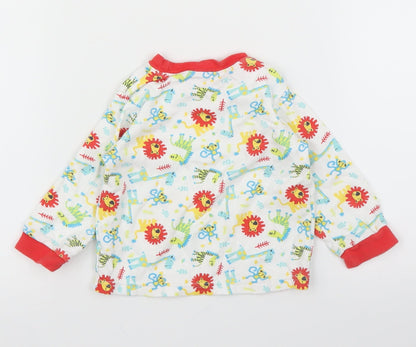Back view of George boys’ white basic t-shirt, size 9-12, months