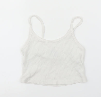 Womens UK Size 4 Topshop White Camisole Blouse