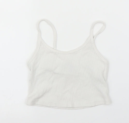 Womens UK Size 4 Topshop White Camisole Blouse