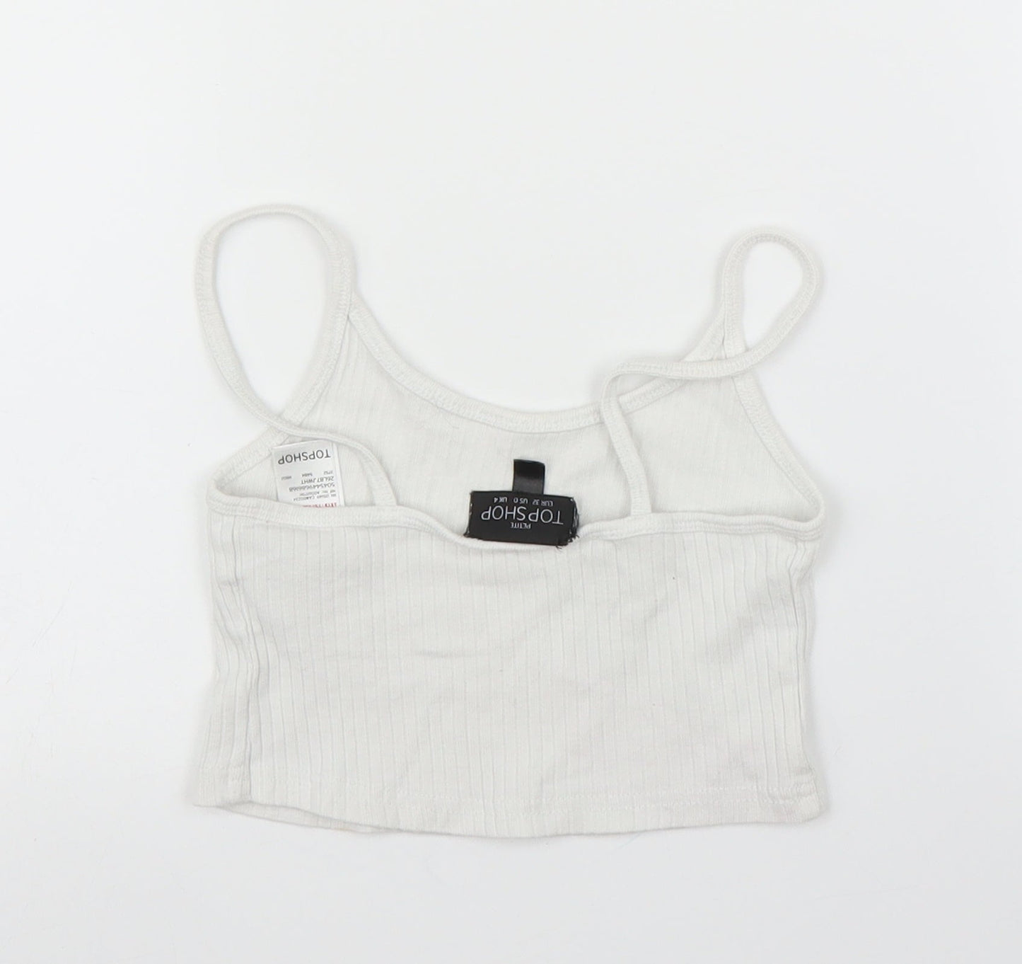 Womens UK Size 4 Topshop White Camisole Blouse