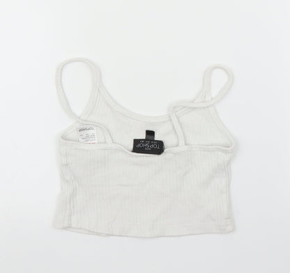 Womens UK Size 4 Topshop White Camisole Blouse