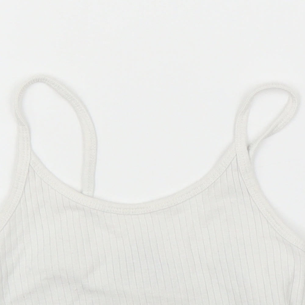 Womens UK Size 4 Topshop White Camisole Blouse