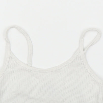 Womens UK Size 4 Topshop White Camisole Blouse
