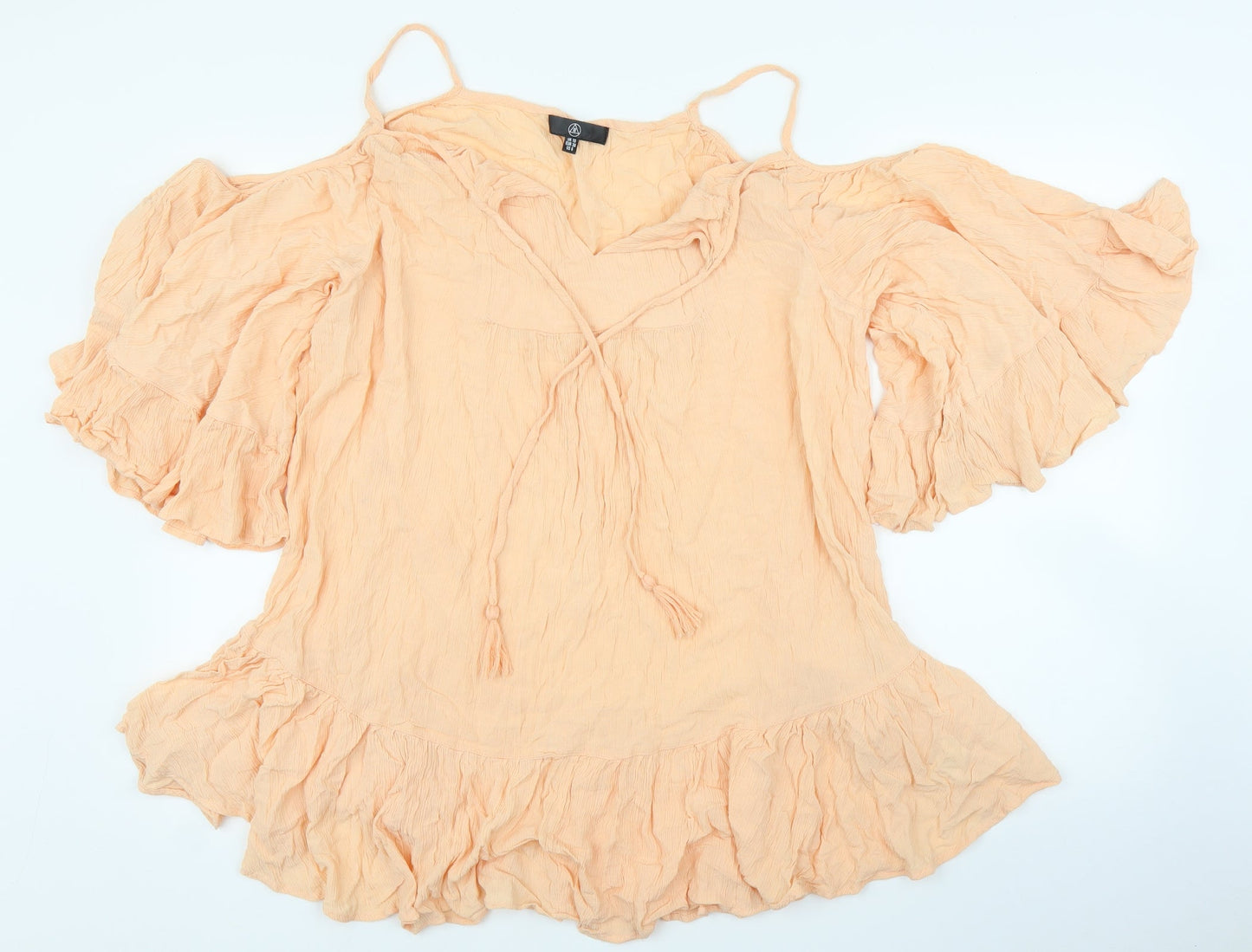 Womens UK Size 10 Missguided Pink Tunic Blouse