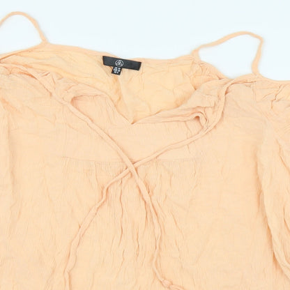 Womens UK Size 10 Missguided Pink Tunic Blouse