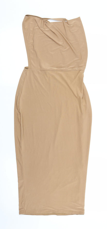 Missguided Womens Beige   Bodycon  Size 8
