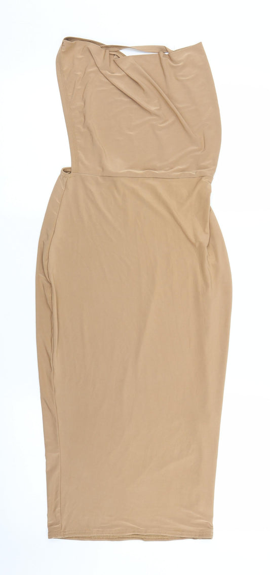 Missguided Womens Beige   Bodycon  Size 8