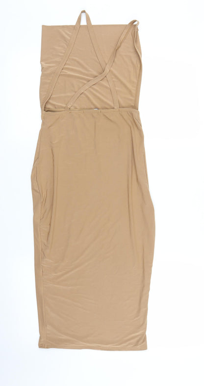 Missguided Womens Beige   Bodycon  Size 8