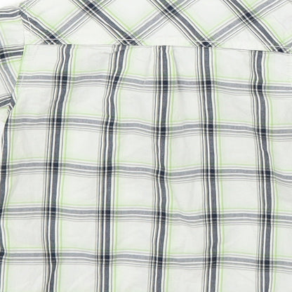 H&M Boys Green Plaid  Basic Button-Up Size 12 Months