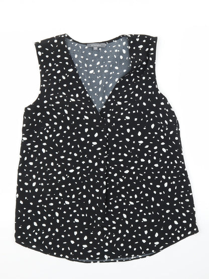 Womens UK Size 10 Principles Black Basic Blouse