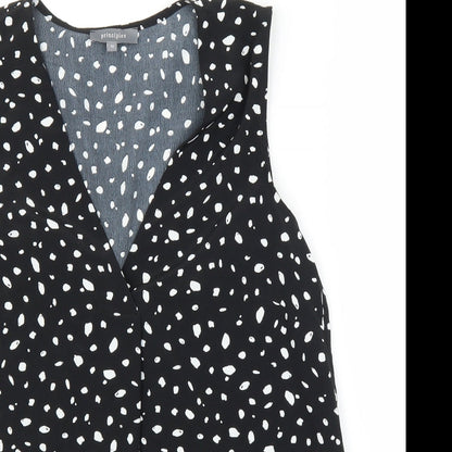 Womens UK Size 10 Principles Black Basic Blouse