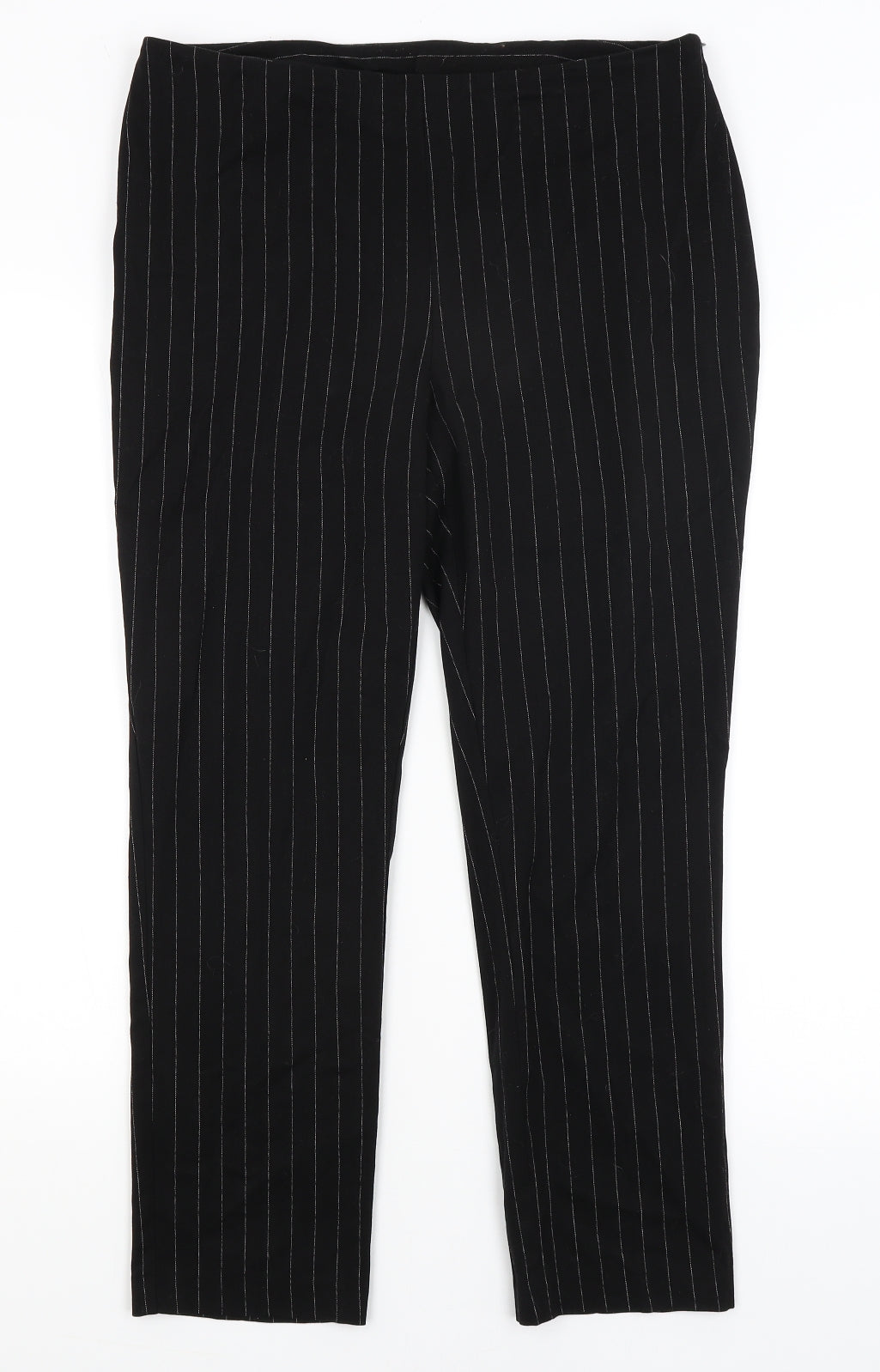 Womens UK Size 14 Very Regular Fit Dress Pants Black Trousers