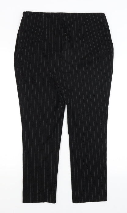 Womens UK Size 14 Very Regular Fit Dress Pants Black Trousers