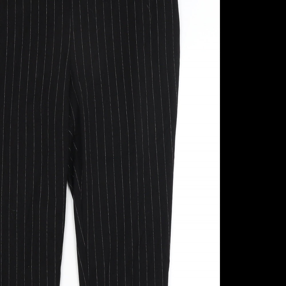 Womens UK Size 14 Very Regular Fit Dress Pants Black Trousers