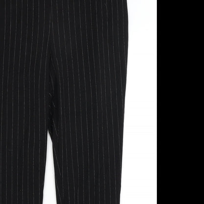 Womens UK Size 14 Very Regular Fit Dress Pants Black Trousers